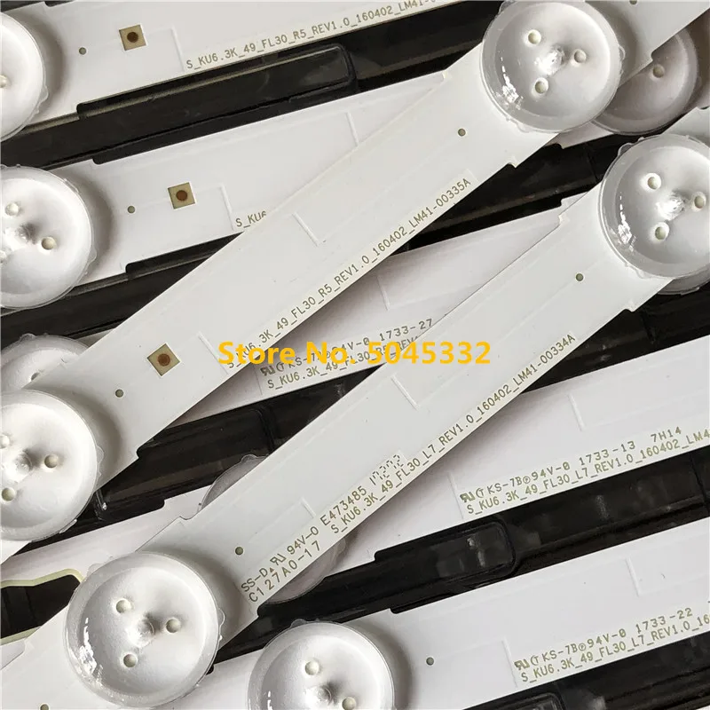 Светодиодная полоса подсветки 7 + 5 светодиодов S_KU6.3k_49_FL30 R L LM41 00335A 00334A для Samsung 49
