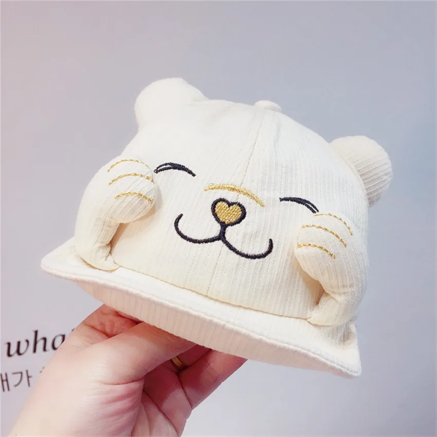 Хлопковые шапки с милыми кошками для маленьких мальчиков и девочек детская