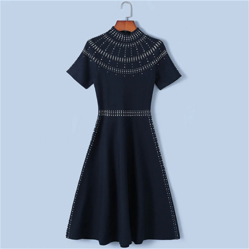 Tunjuefs, приталенное, горячее предложение, трикотажное платье, женское, Vestido, сзади, платье на молнии, элегантное, облегающее, водолазка, пуловеры, короткий рукав