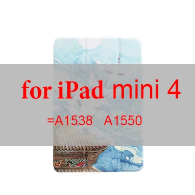 Магнитный флип-чехол с рисунком крана для iPad pro 11 10,5 12,9 9,7 планшет умный защитный чехол для iPad 9,7 Mini 1 2 3 4 5 - Цвет: for mini 4