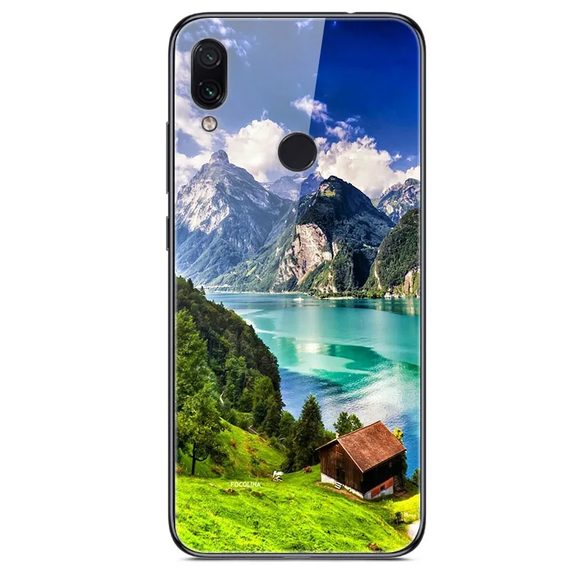34 6,3 ''для xiaomi Redmi Note 7, чехол из закаленного стекла, мягкий бампер, 3D печать, чехол для xiaomi Redmi Note 7, Note7 Pro 7 S, чехол для телефона - Цвет: 34