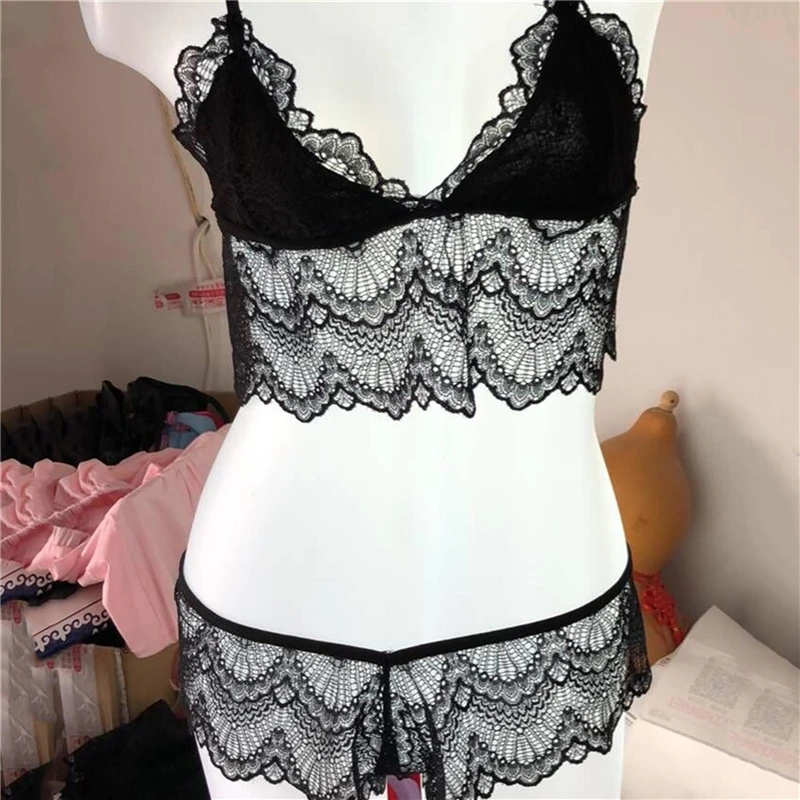 

2021 Women Sexy Bra Sets Vintage Fashion Lingerie Set For Ladies Push Up Lace Print Ladies Underwear Set New Lightweight Bra Set