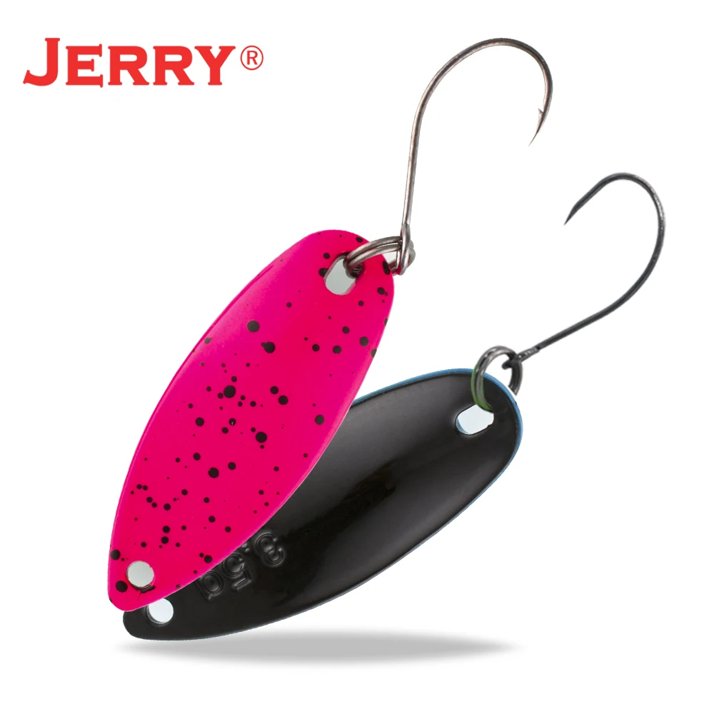 Jerry Sagittarius 2g 3.5g 5.5g Brass Fishing Blade Ultralight Glossy UV Color Metal Lure Micro Casting Trout Bass Spoon