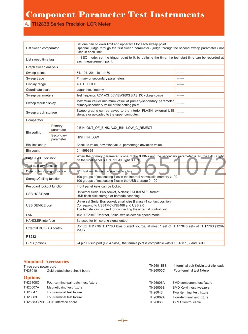TH2838/TH2838A/TH2838H RLC измеритель высокой частоты Цифровой LCR метр Китай LCR метр