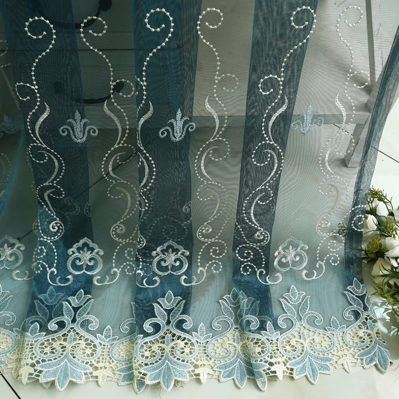 Шторы жаккардовые с вышивкой современные минималистичные легкие шторы из