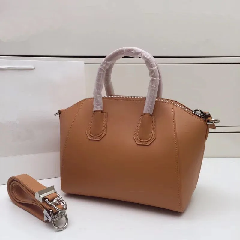 Brown Роскошная женская сумка-хобо из натуральной кожи Goatskin, известная брендовая дизайнерская сумка на плечо, новинка, большая дамская сумка, высокое качество - Цвет: Brown