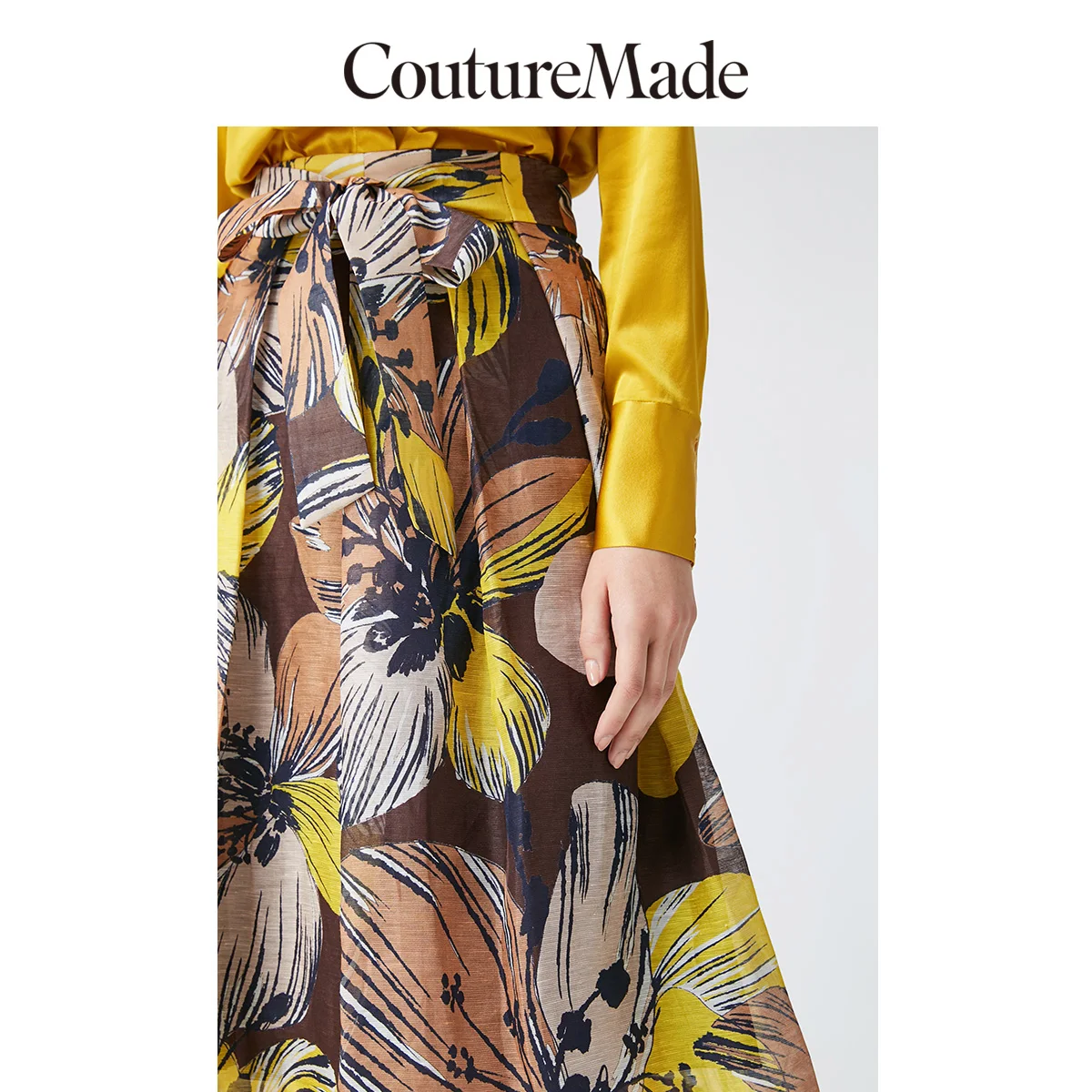 Женская юбка на шнуровке с этническим принтом | одежда