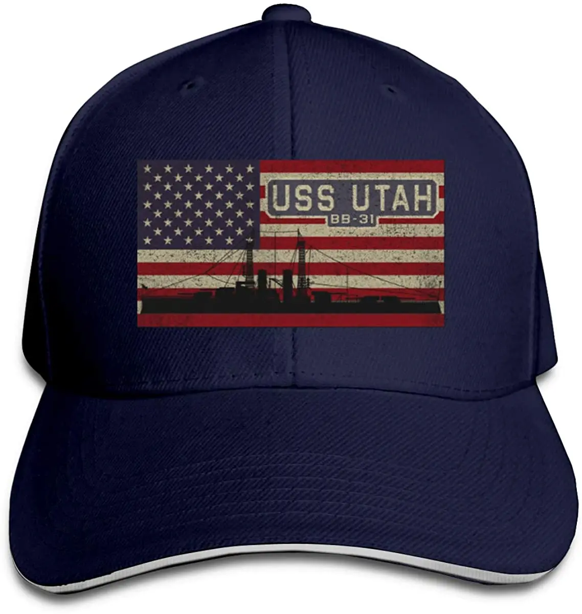 

USS Utah BB-31 Baseball Caps Sandwich Caps