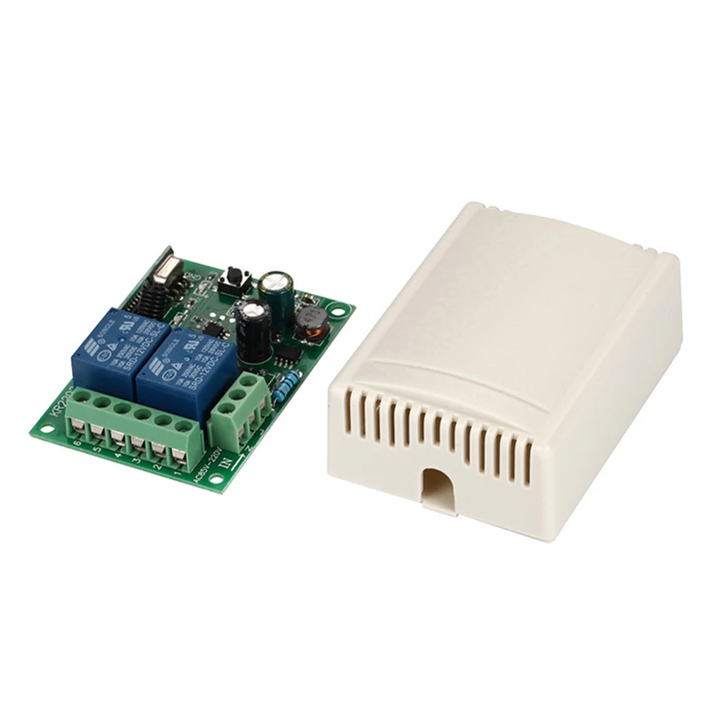 433MHZ Stable Signal Adjustable Mode Wireless Switch Set Relay Receiver Entrances Doors Lifting Equipment Remote Control Alarm |