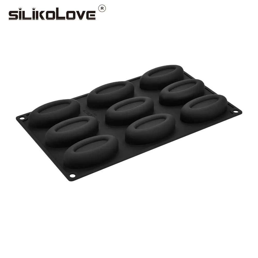 SILIKOLOVE DIY 9 силиконовые полости Мыло Форма для изготовления мыла 3D овальное мыло ручной работы Формы Ремесло