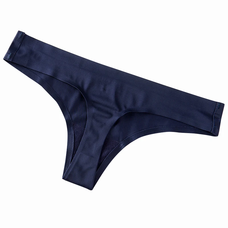 

Women Panties Mid-Low Waist Underpanties Seamless Ice Silk G String Underwear Women's Breathable Sexy Briefs Female Cotton Thong
