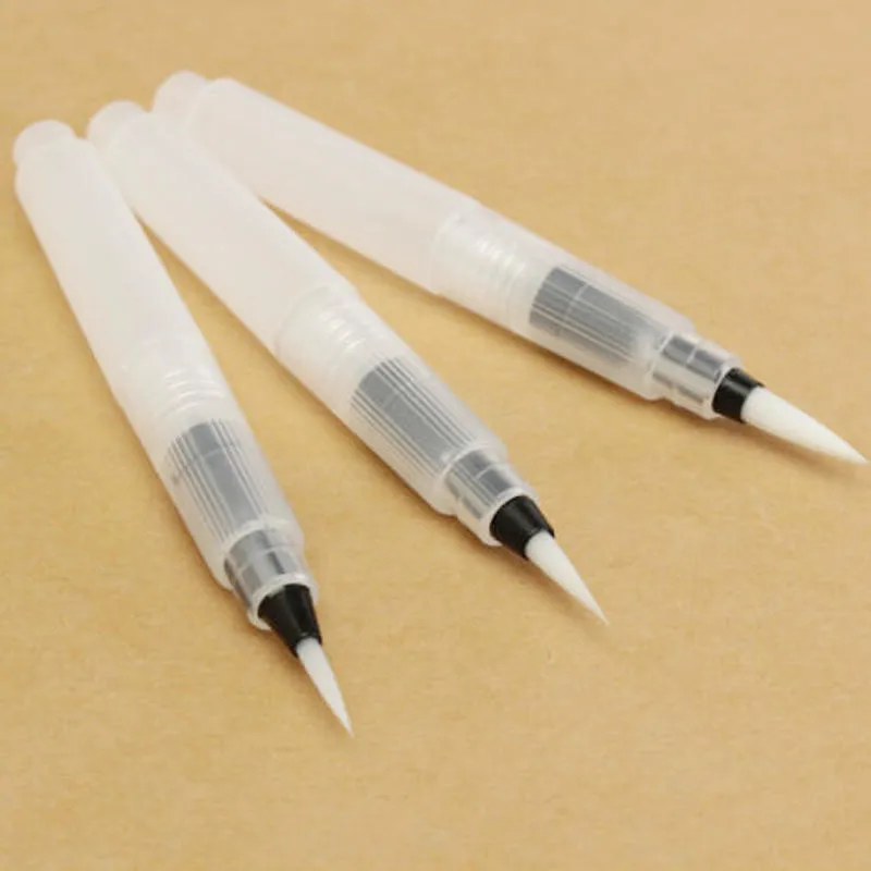Hot Sale 1pcs/6pcs Water Color Brush Refillable Pen Watercolor Drawing Art Supply |