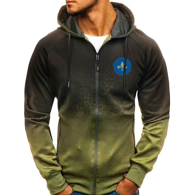Мужская повседневная толстовка с капюшоном и принтом на молнии | Автомобили