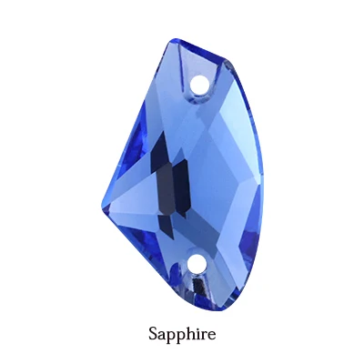 Sapphire Высокое качество блестящий цвет пришить Кристальные Стразы для аппликации камни плоская задняя часть для одежды/дизайн ювелирных изделий DIY/аппликация "цветы" - Цвет: Sapphire