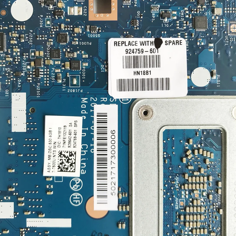 СОП для струйного принтера HP Pavilion 15-BS Материнская плата ноутбука I7-7500U Процессор