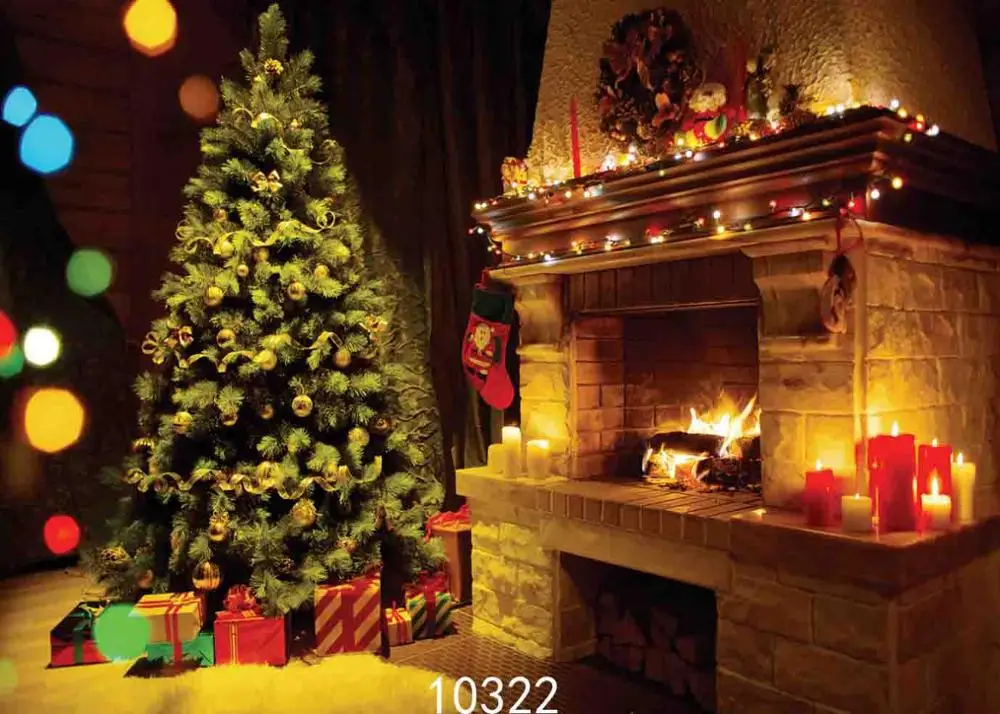 

SHENGYONGBAO Art Fabric Photography Backdrops Prop Christmas day Christmas Tree Theme Photo Studio Background ST-06
