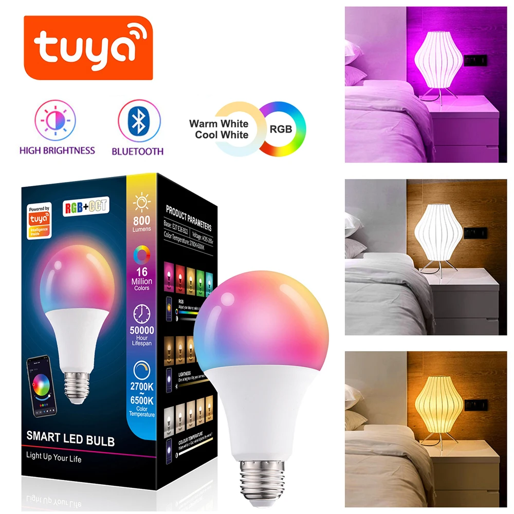 

Умсветильник Светодиодная лампа с таймером, 15 Вт, 110 В, E27, RGB +, холодный и теплый белый свет