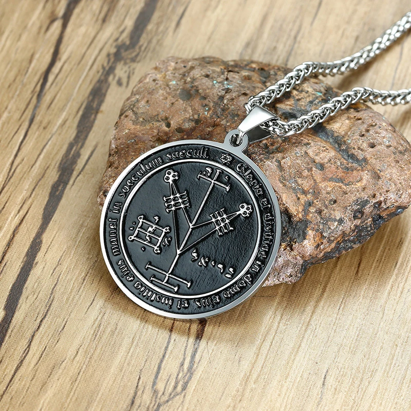 Четвертая Pentacle of Jupiter Key кулон &quotСоломон&quot мужское ожерелье из нержавеющей стали