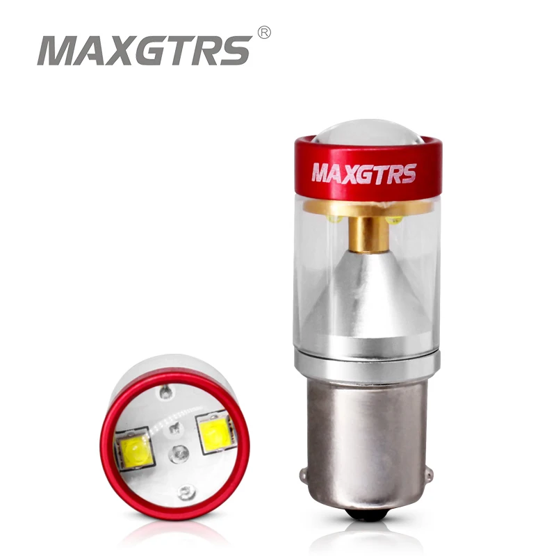 MAXGTRS 2x1156 светодиодный BA15S P21W S25 светодиодный чипы 6000K белый красный желтый тормозной задний фонарь задний стоп-сигнал DRL Автомобильный задний фонарь