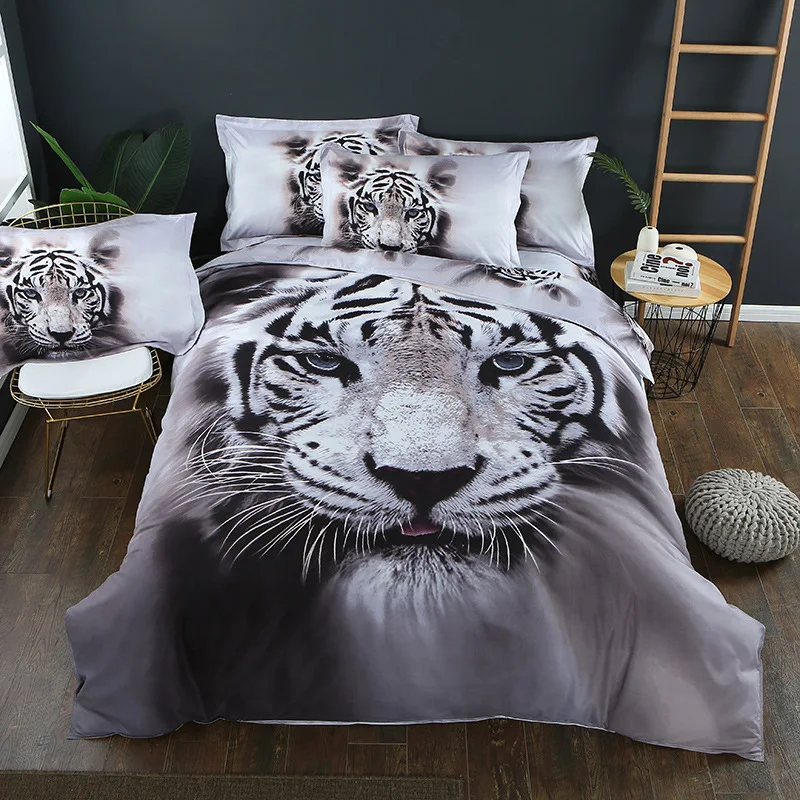 

Tiger Bedding Set Bed Sheet Duvet Cover Pillowcase 3d Digital Printing Wolf Home Textiles Comforter cover Bedding Sets Bed Linen