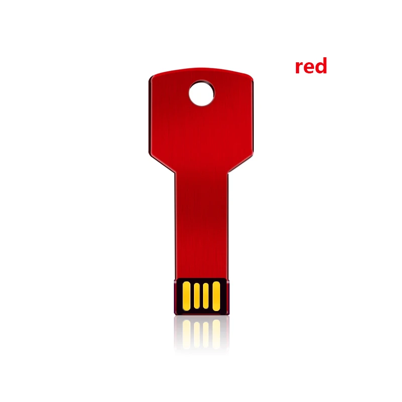 Красный Стильный металлический USB флеш-накопитель 4 ГБ 8 ГБ 16 ГБ 64 ГБ 128 ГБ - Цвет: Красный