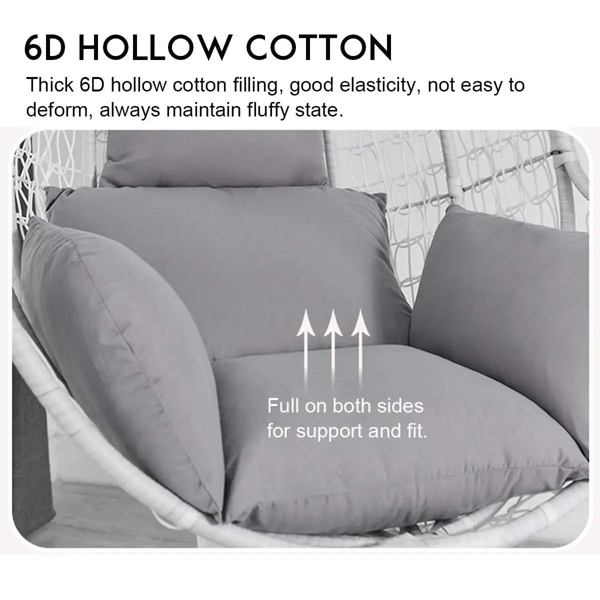 Egg Chair Swing Hammock Cushion Hanging Basket Cradle Rocking Garden Outdoor Indoor Home Decor(No Chair) | Дом и сад