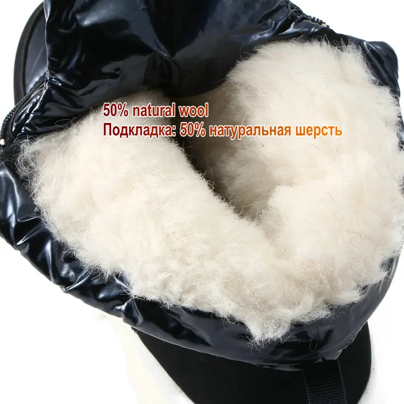 PADRISIMOS/зимние женские ботинки Темно синие зимние Короткие Теплая обувь из 50%