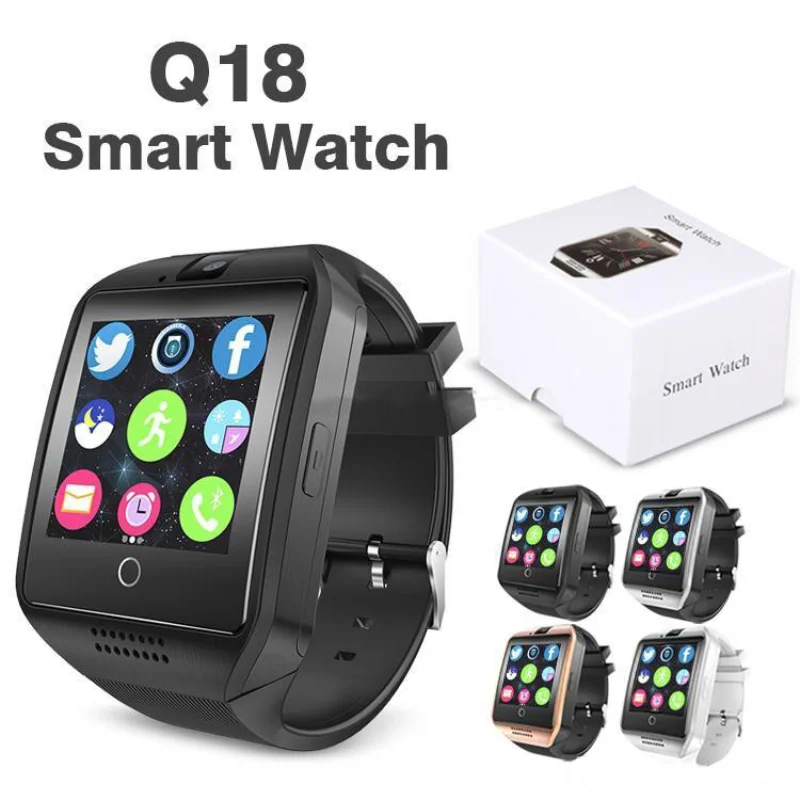 

Q18 Smart Watch For Men Bluetooth Smartwatch Android Support SIM TF Card Call With Camera Women Fashion Sport Watches Reloj