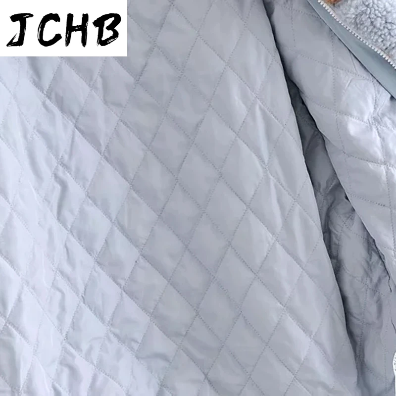 

JCHB Casual Patchwork Teddy Coat Women Batwing Long Sleeve Fashion Lady Jacket Turn Down Collar Soft Warm Coat Tops Outerwear