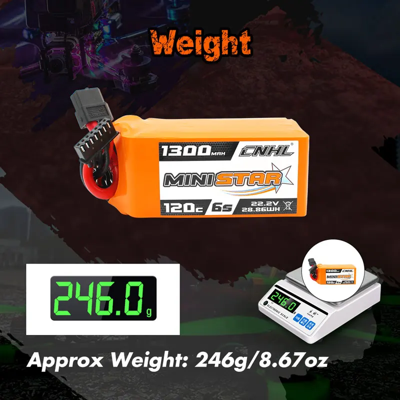 2 шт. CNHL Lipo батарея 6S 22 в 1300 мАч 120C системная серия XT60 для FPV дрона квадрокоптера