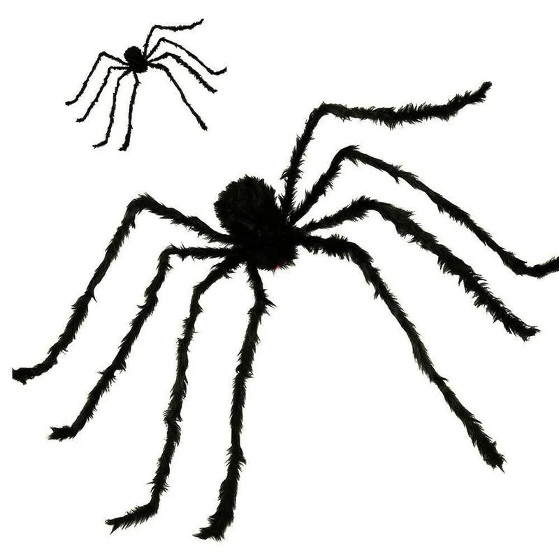 

30/50/75/90/125/150/200cm Simulation Spider Model Plush Decoration Toy Scary Halloween Prop Prank Spider Toy Fake Plush Gar C1Q2