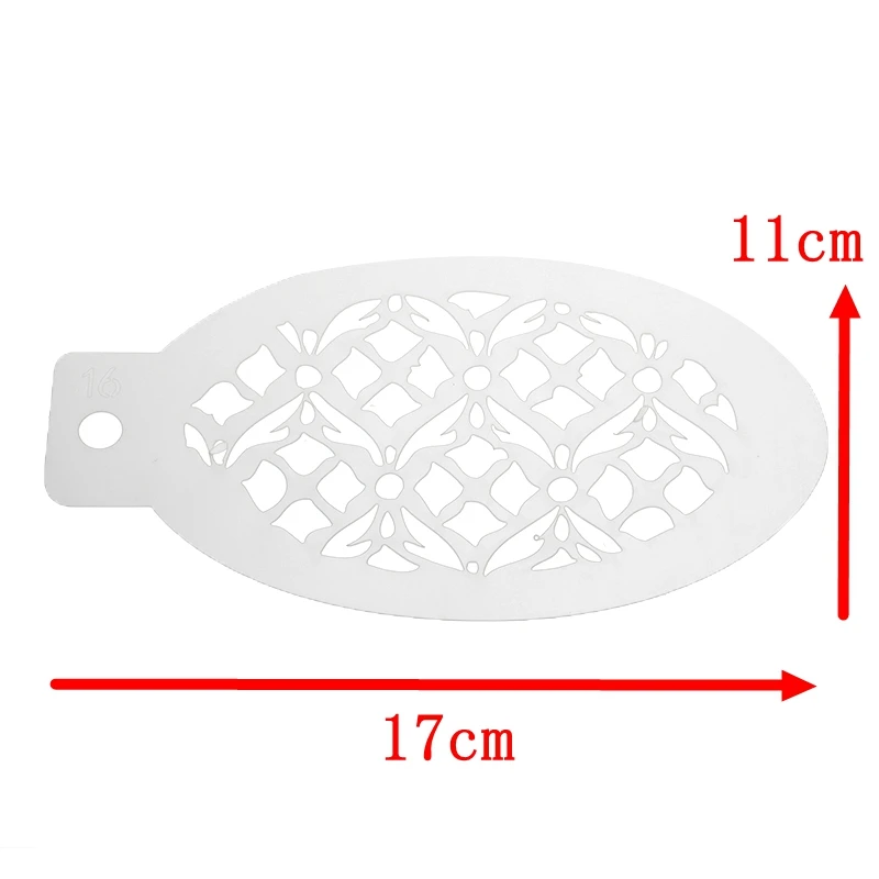 

42 Pcs/set Face Painting Stencils Templates Professional Body Art Makeup Tools Angel Dots Fish Scale Leopard Plastic