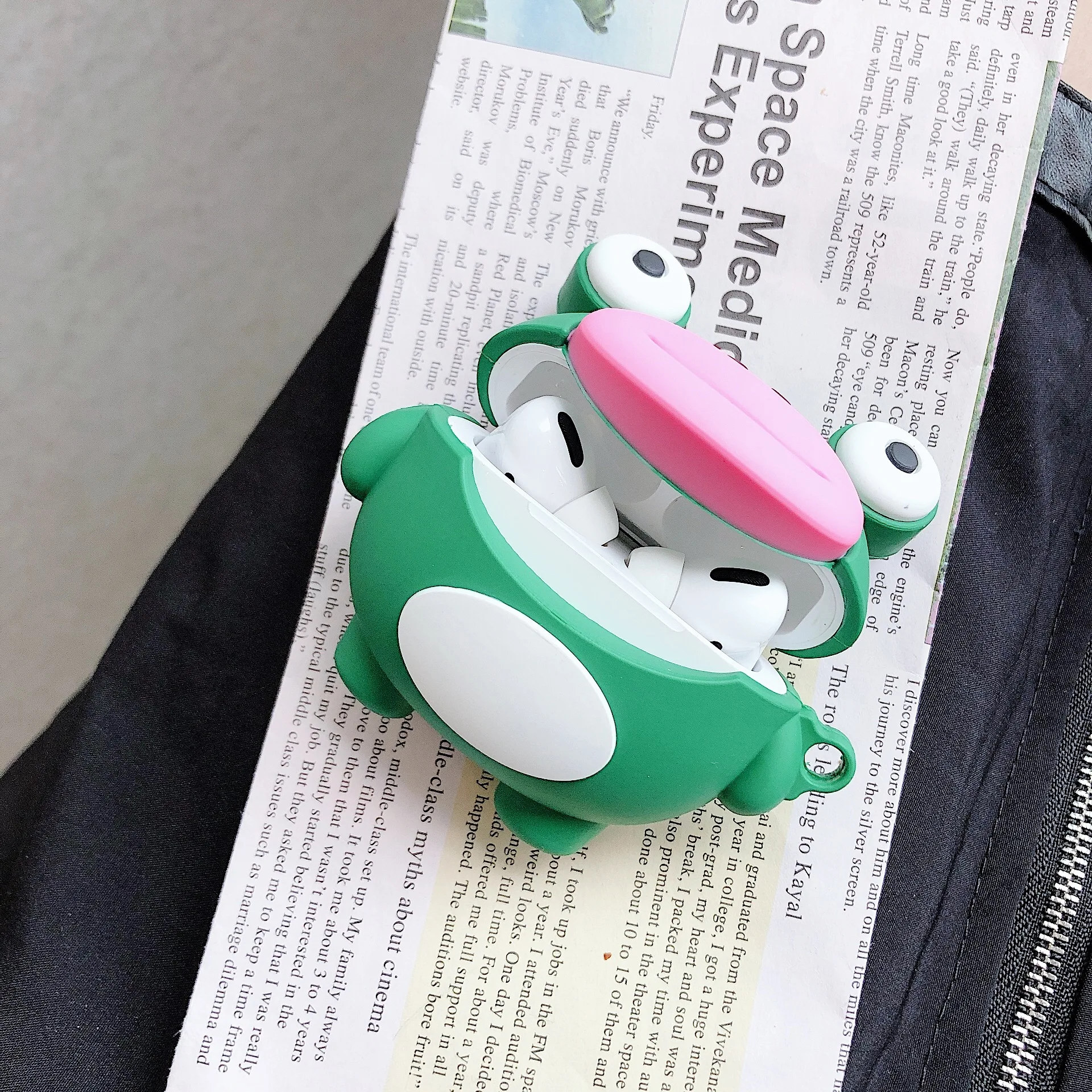 Чехол для беспроводных наушников Apple Airpods 1 2 3 Забавный мультяшный колбаса губа