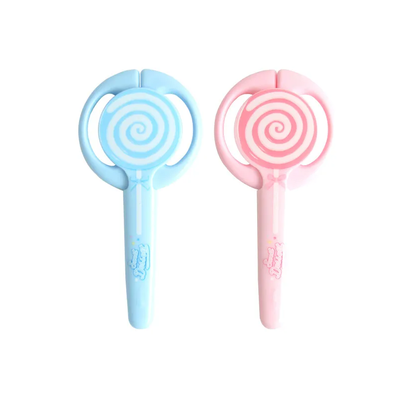 Милые портативные ножницы в виде леденцов безопасные канцелярские