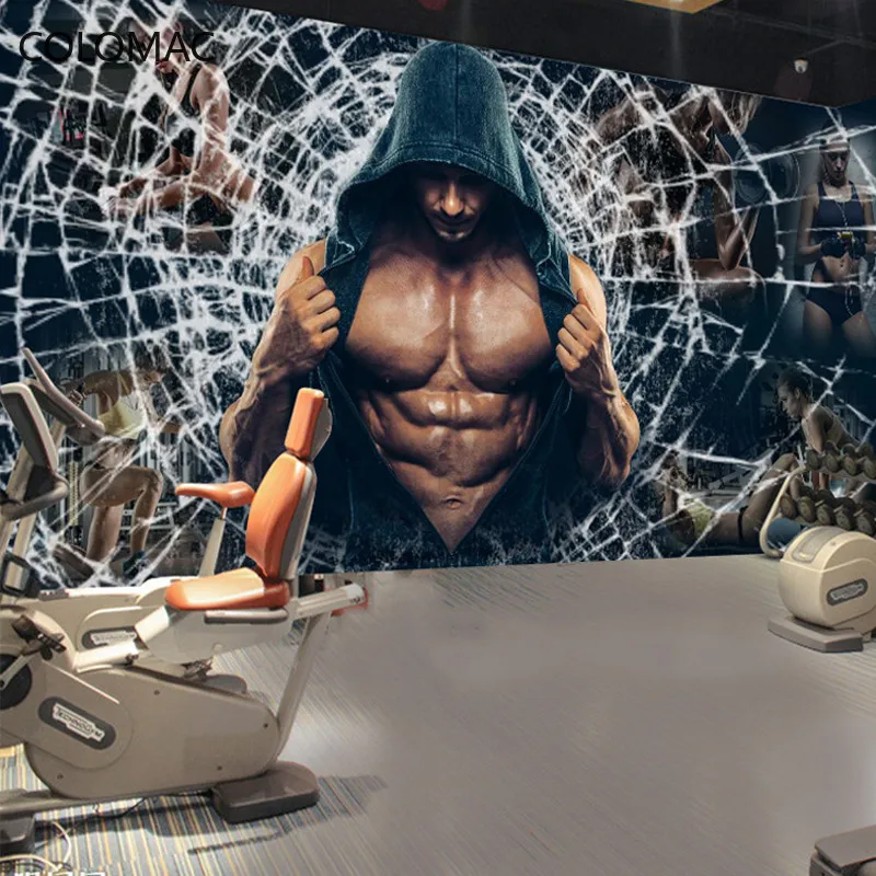 FATMAN Custom Gym 3d спортивные фотообои Декор жестяной модный граффити хип-хоп