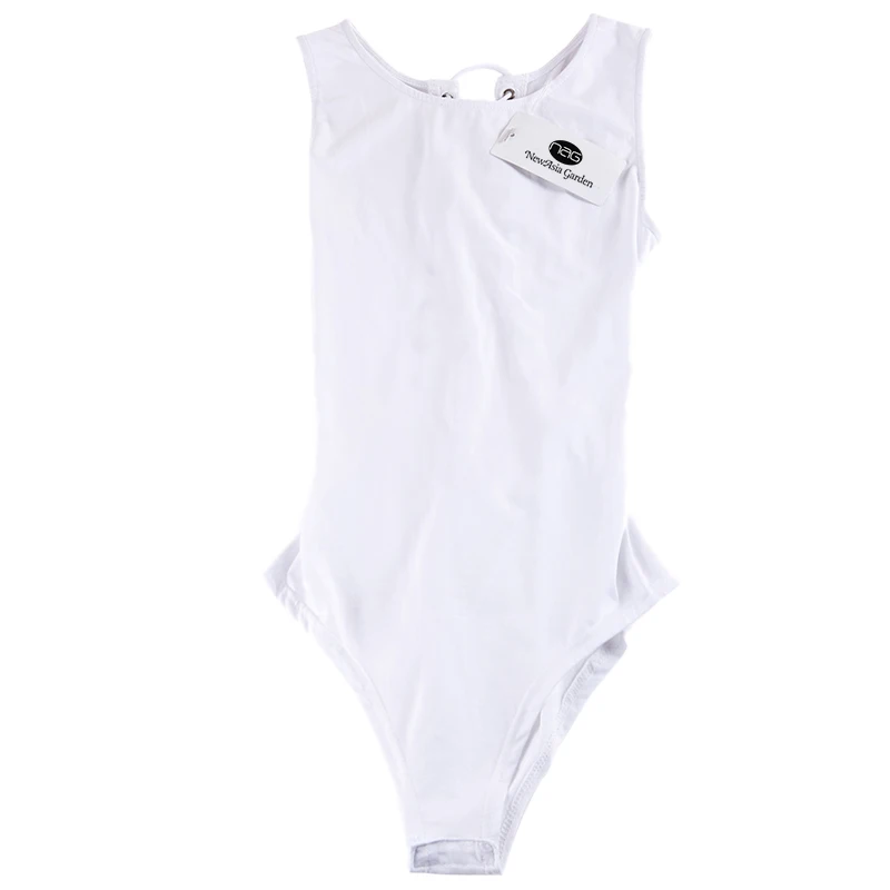 Sleeveless Backless Tie Back Snap Buttons Lace Up Women's Bodysuits Summer Spring Cotton Playsuits Jumpsuits Bodice Rompers New
