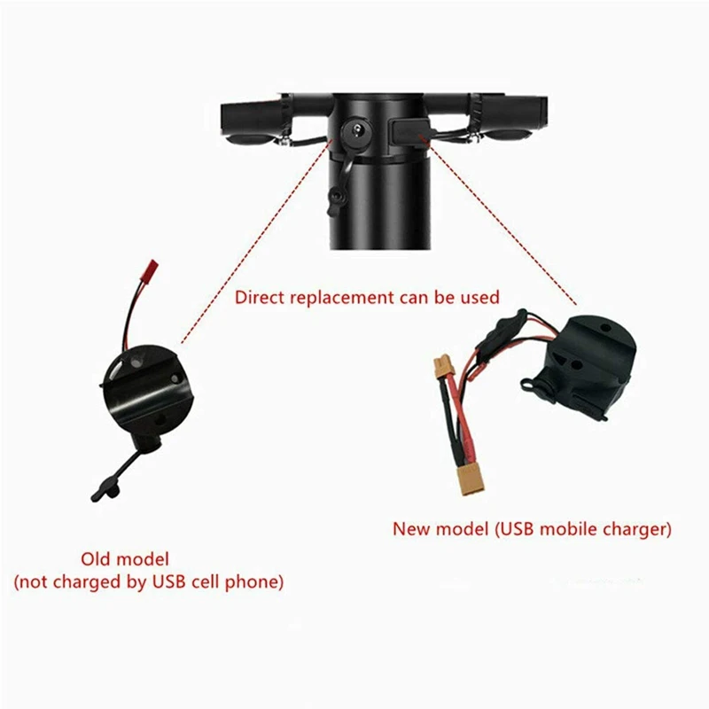Usb Charging Port 5.5 Inch for Mobile Phone Durable Lightweight Replace Power Supply Spared Easy To Install Electric Scooter Ac | Спорт и