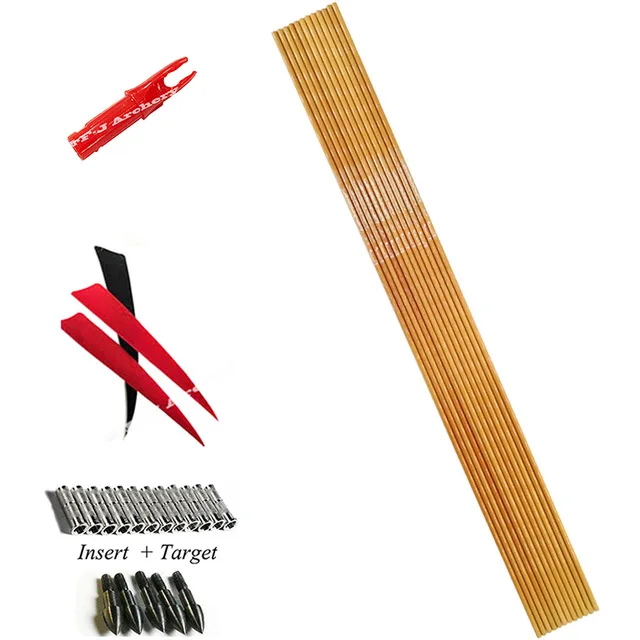 DIY Linkboy стрельба из лука бамбуковая углеродная стрела Позвоночник 400 450 500 600