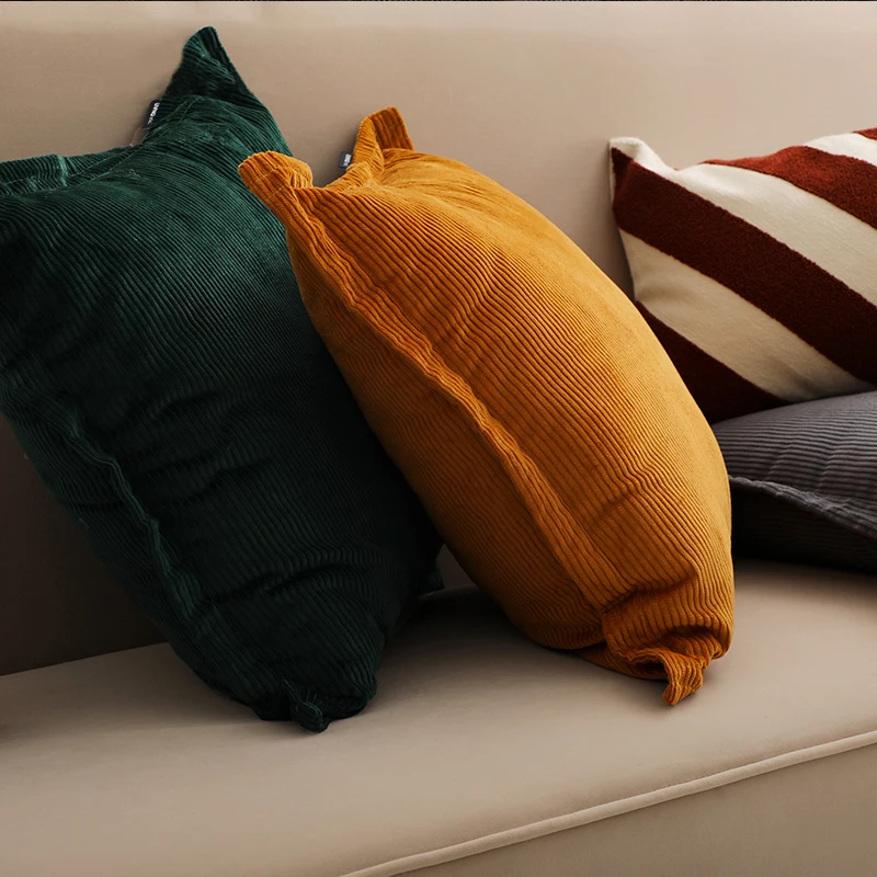 Вельветовый чехол для дивана гостиной уютные домашние декоративные подушки