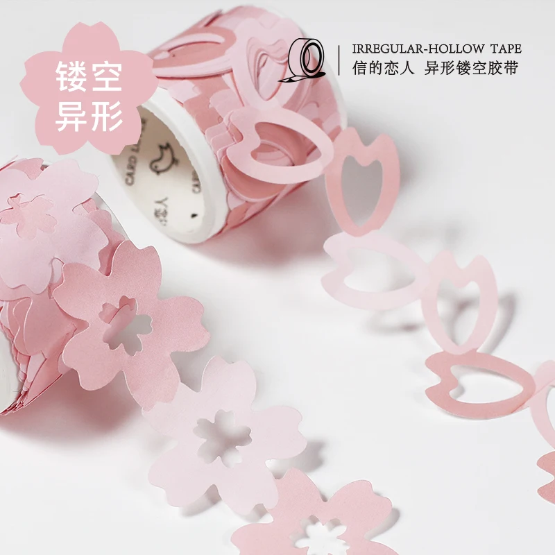 1 шт. Kawaii васи лента Сакура полые геометрические маскирующие ленты милые DIY