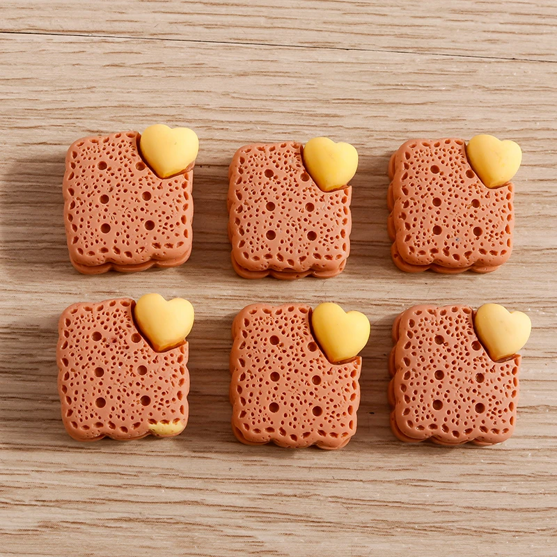 

10pcs 17*18mm Cute Resin Breakfast Bread Cabochons Flatback Scrapbook Crafts for Jewelry Making DIY Hairpin Brooch Accessories