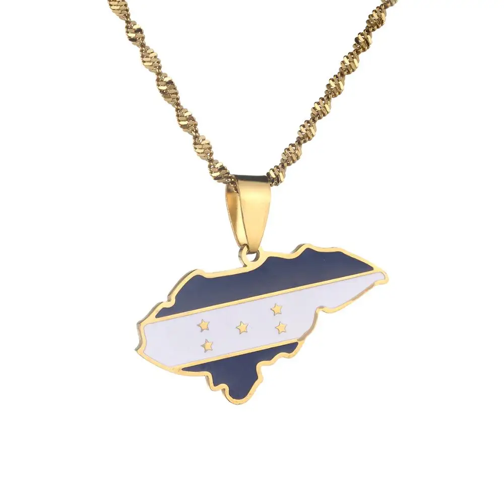 Модный эмалевый кулон из нержавеющей стали с изображением карты ювелирные