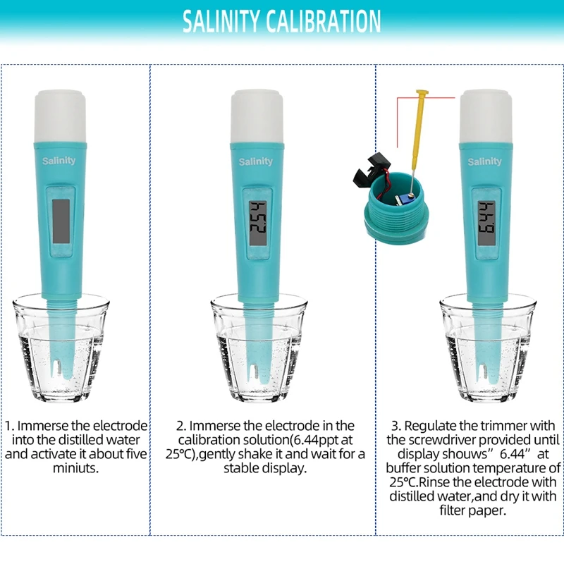 

SA-387S Digital Salinity Meter Salinity Tester for Salt Water Pool Food Salt Salty Hydrometer Aquarium Pool Tester