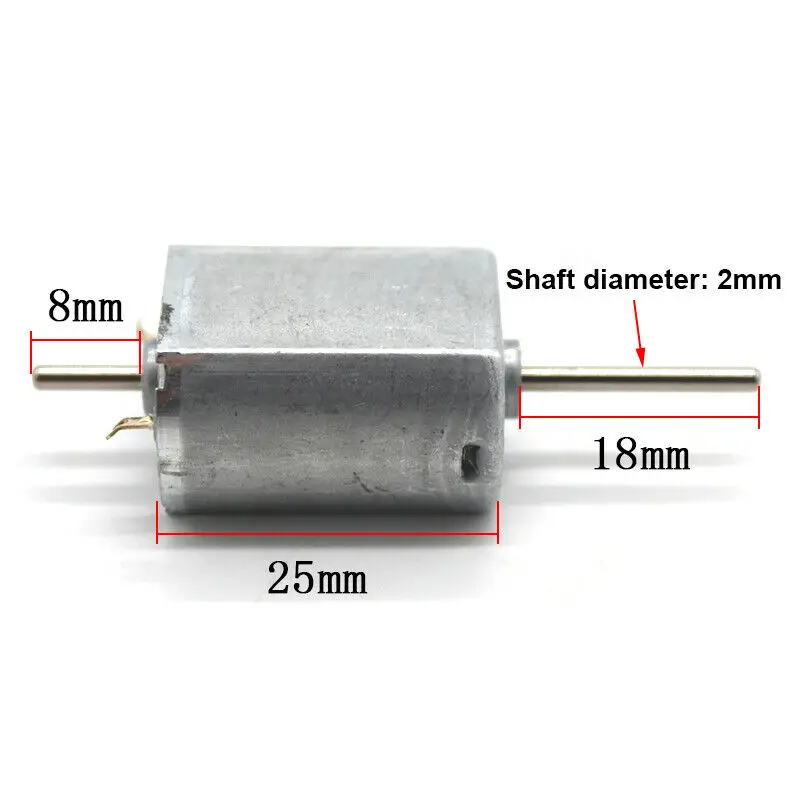 Электродвигатель с двойным валом мини мотор мотором на 2 мм 3 6 в пост. Тока 7 В 4750