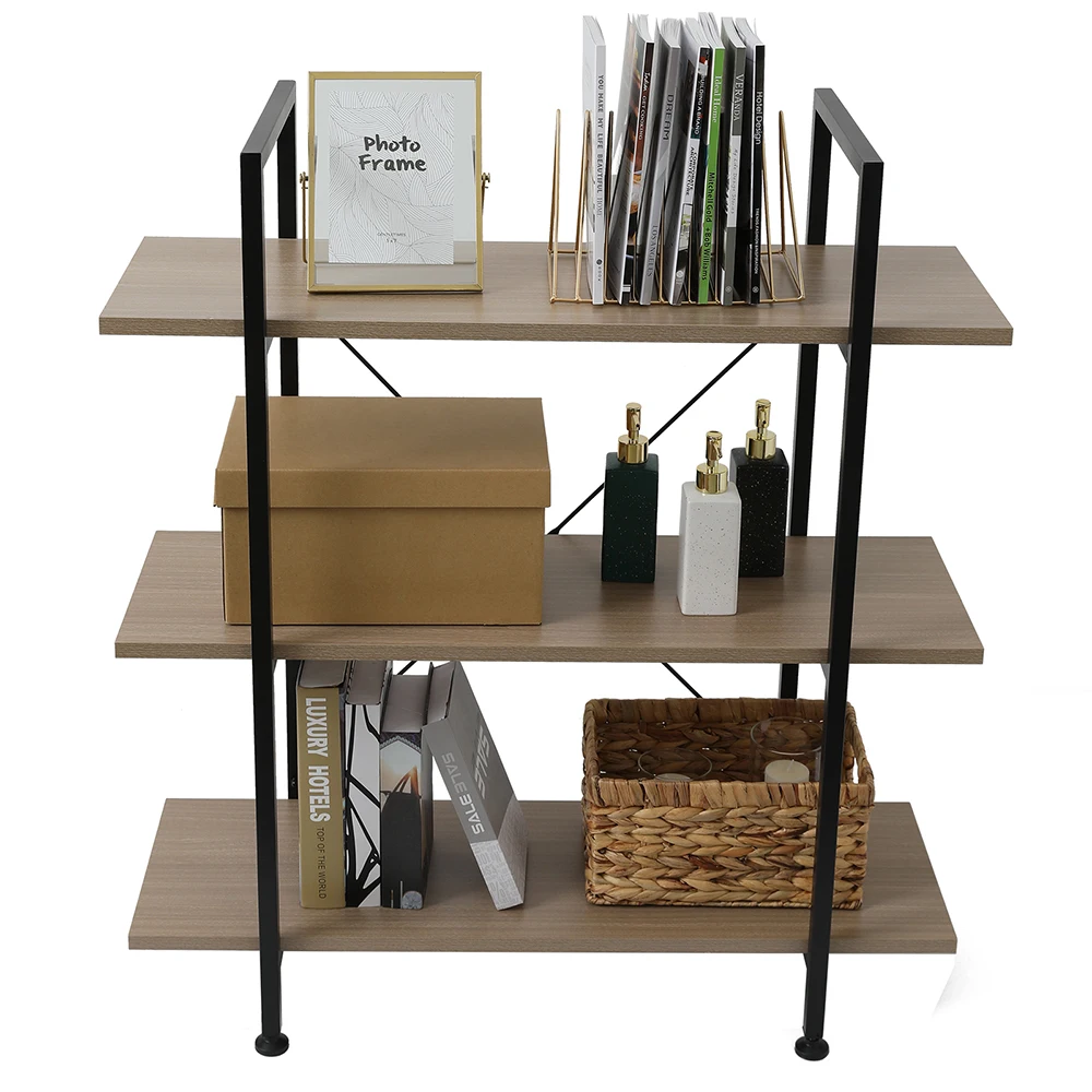 Wall Leaning Ladder Shelf Bookcase Bookshelf Storage Rack Shelves Storage Stand Unit Organizer for Office Home Bedroom 4 type