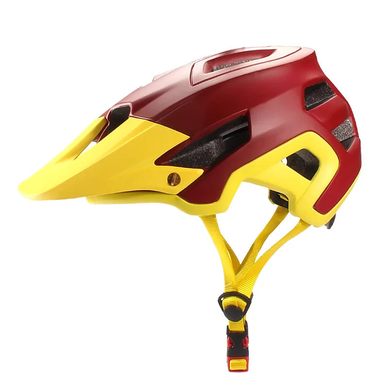 333- dark-red-yellow CAIRBULL шлем для горного велосипеда TRAIL XC мужской велосипедный шлем mtb ультралегкий дорожный шлем integ-литой велосипедный кросс BMX велосипедный шлем - Цвет: 333- dark-red-yellow