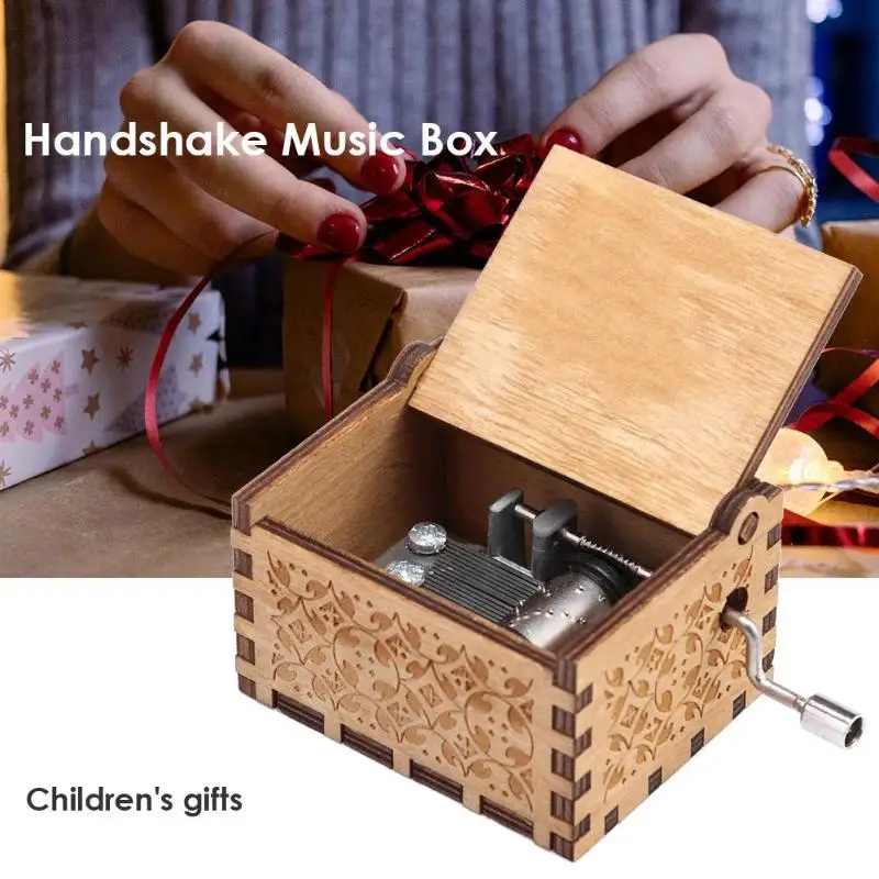 2020 деревянная элегантная Музыкальная Шкатулка винтажная ручная музыкальная