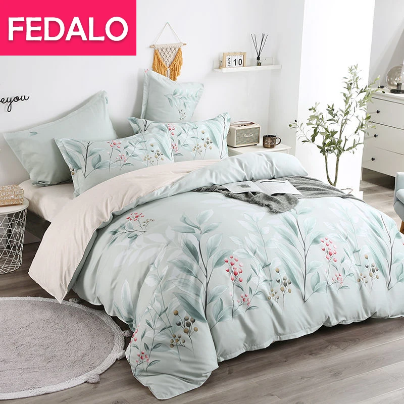 Утолщенное матовое постельное белье из четырех предметов односпальное и