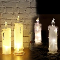 led flameless candle lighting outdoor battery powered electric decorative light candle birthday party wedding decoration