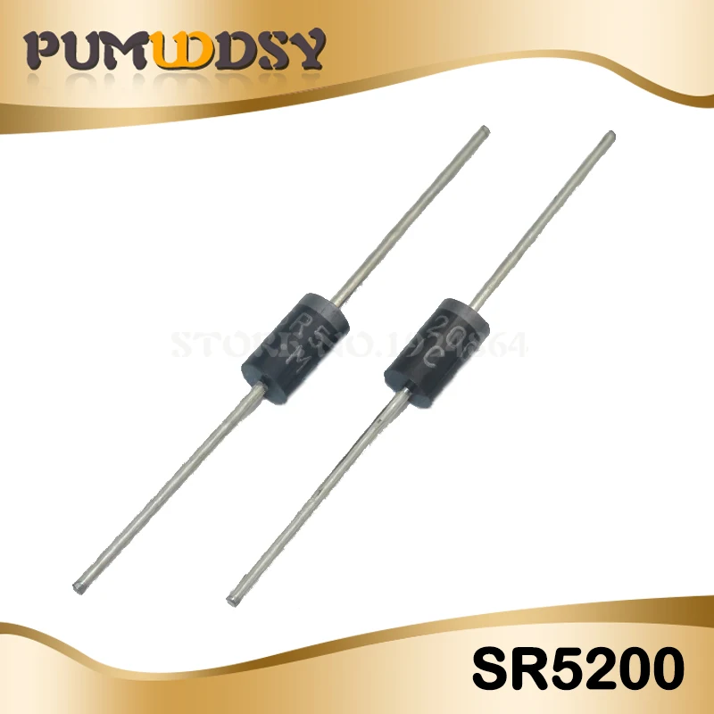 100 шт. SB5200 SR5200 шлаковый Барьерный Выпрямитель Диод 5A 200V DO-201AD/DO-27